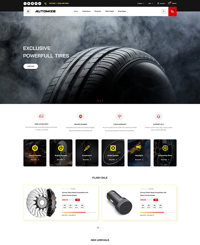 Auto Parts & Car Services Shopify Theme