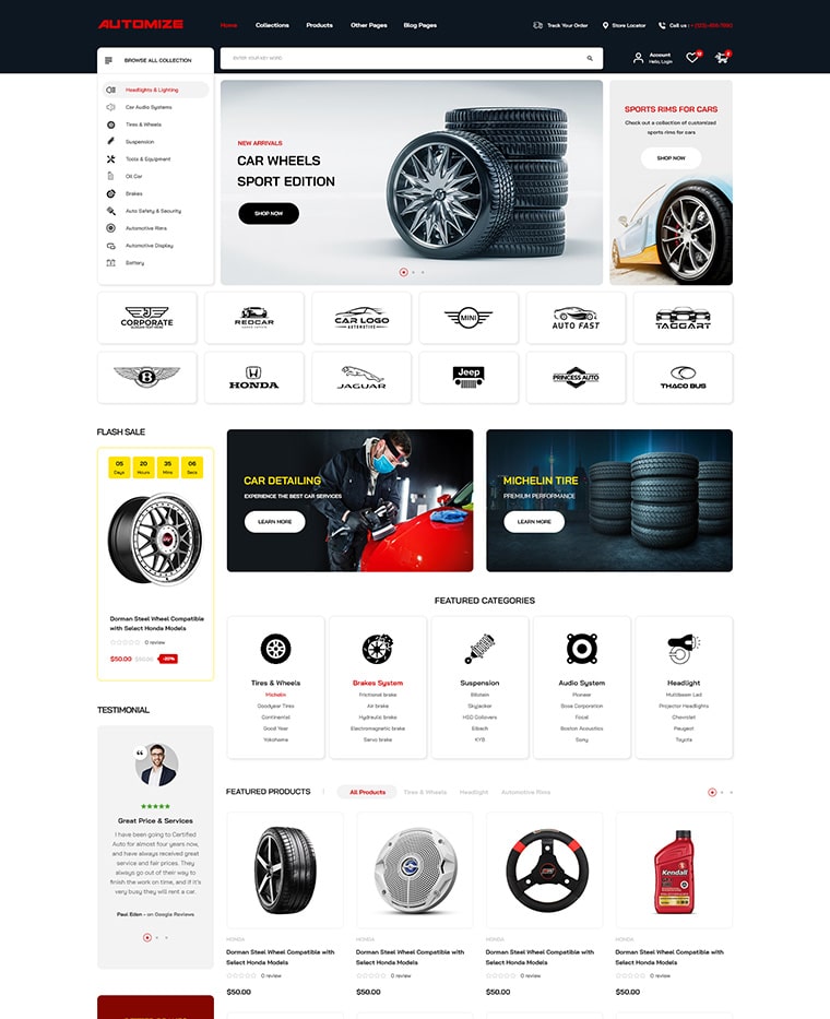 Auto Parts & Car Services Shopify Theme