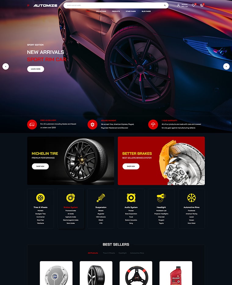 Auto Parts & Car Services Shopify Theme
