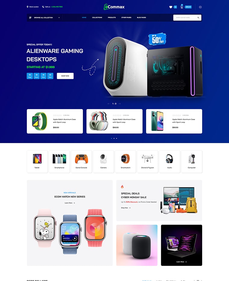 Electronics MegaShop Shopify Theme