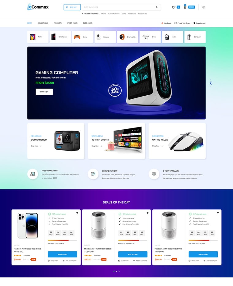 Electronics MegaShop Shopify Theme