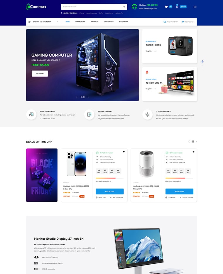Electronics MegaShop Shopify Theme