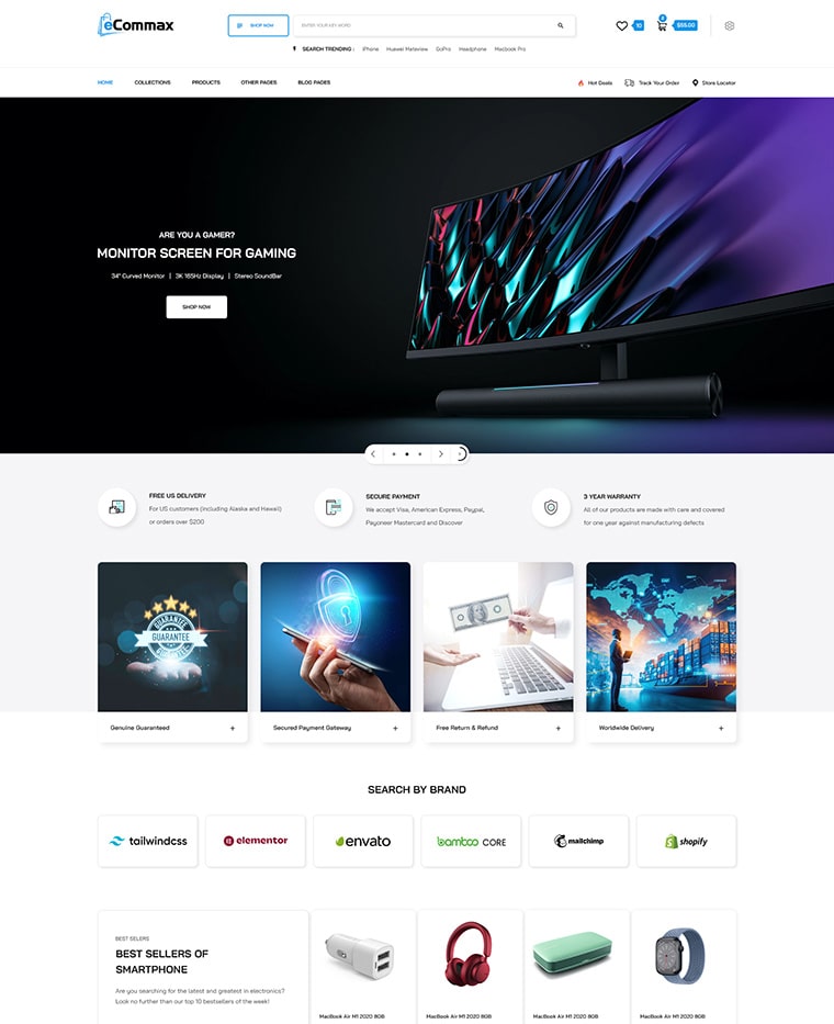 Electronics MegaShop Shopify Theme