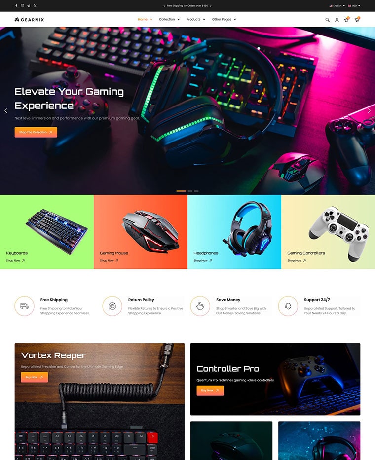 Gaming Gear Shopify Theme