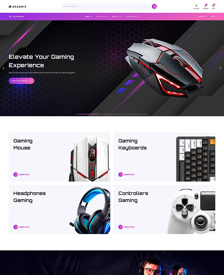 Gaming Gear Shopify Theme