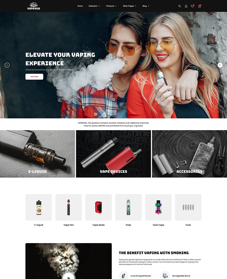 Vape & E-Liquid Shopify Theme